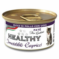 Healthy (Хелсі) Irresistibili Capricci - Консервований корм з куркою і яйцями для вибагливих кошенят (паштет) (85 г) в E-ZOO