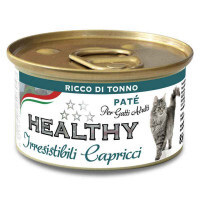 Healthy (Хелсі) Irresistibili Capricci - Консервований корм з тунцем для вибагливих котів (паштет) (85 г) в E-ZOO
