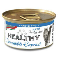 Healthy (Хэлси) Irresistibili Capricci - Консервированный корм с форелью для требовательных котов (паштет) (85 г)