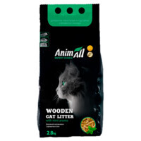AnimAll (ЭнимАлл) Granulated Wooden - Наполнитель древесный для кошачьих туалетов с ароматом мяты (2,8 кг) в E-ZOO