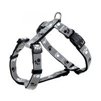 Trixie (Трикси) Silver Reflective - Светоотражающая нейлоновая шлея с лапками для собак (XS-S/30-40 см)