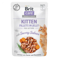 Brit Care (Брит Кеа) KITTEN Fillets in Jelly Savory Salmon - Влажный корм с лососем для котят (филе в желе) (85 г)