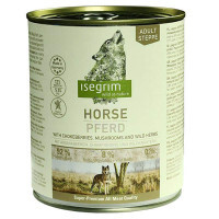Isegrim (Изегрим) Horse pure with Chokeberries Champignons & Wild Herbs - Консервованный корм с кониной, рябиной, грибами и дикорастущими травами (800 г) в E-ZOO