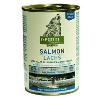 Isegrim (Изегрим) Junior Salmon with Millet Blueberries&Wild Herbs - Консервованный корм с лососем, просом, черникой и дикорастущими травами для щенков (400 г)