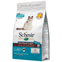 Schesir (Шезир) Cat Sterilized & Light - Сухой монопротеиновый корм с рыбой для стерилизованных кошек и кастрированных котов, для котов склонных к полноте (1,5 кг) в E-ZOO