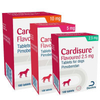 Кардишур (Cardisure) by Dechra Limited - Препарат для лечения сердечно-сосудистых заболеваний у собак (аналог Ветмедина) (5 мг / 100 табл.)