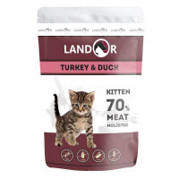 Landor (Ландор) Kitten Turkey & Duck - Влажный корм с индейкой и уткой для котят (85 г)