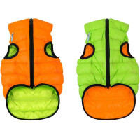 Collar (Коллар) AiryVest - Двусторонняя курточка для собак (оранжевая/салатовая) (M45 (42-45 см))