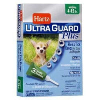 Hartz (Хартц) UltraGuard PLUS Drops - Капли от блох для собак дополнительная защита (2-7 кг) в E-ZOO
