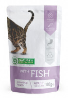 Nature's Protection (Нейчерес Протекшн) Intestinal health Fish - Вологий корм з рибою для дорослих котів, що мають чутливе травлення (шматочки в соусі) (100 г) в E-ZOO