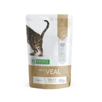 Nature's Protection (Нейчерес Протекшн) Indoor Veal - Вологий кормз телятиною для дорослих котів (шматочки в соусі) (100 г) в E-ZOO