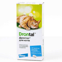 Дронтал by Elanco - Таблетки от гельминтов для кошек (1 таблетка) (1 табл. / 4 кг) в E-ZOO