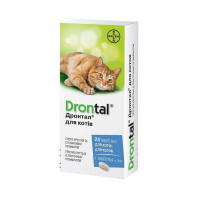 Drontal (Дронтал) by Bayer Animal - Таблетки от гельминтов для кошек (1 таблетка) (1 табл. / 4 кг)