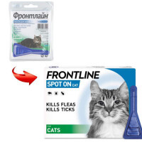 Frontline Spot On Cat (Фронтлайн Спот-Он) by Merial - Противопаразитарные капли для котов от блох, вшей и клещей (1 пипетка) - Фото 2
