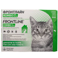 Frontline Combo Cat (Фронтлайн Комбо) by Boehringer Ingelheim - Противопаразитарные капли от блох и клещей для котов (0,5 мл)