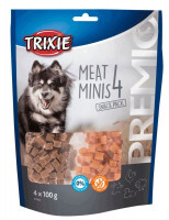 Trixie (Тріксі) Premio 4 Meat Bars – Ласощі з куркою, качкою, бараниною, лососем для собак (кубики) (4х100 г) в E-ZOO