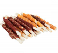 Trixie (Трикси) Denta Fun Chewing Roll Mix – Жевательные палочки-роллы с говядиной, ягнёнком, курицей для собак (250 г / 10 см)