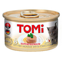 TOMi (Томі) Superpremium Kitten Chicken – Консерви з куркою для кошенят (мус) (85 г) в E-ZOO