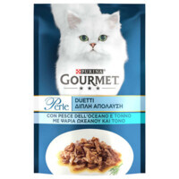 Gourmet (Гурме) Perle Duo - Вологий корм з океанічною рибою та тунцем для котів (шматочки в підливі) (85 г) в E-ZOO