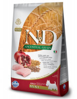 Farmina (Фармина) N&D Low Grain Dog Chicken & Pomegranate Adult Mini - Низкозерновой сухой корм с курицей и гранатом для собак мелких пород (2,5 кг)