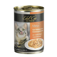 Edel Cat (Едель Кет) Menu - Консервований корм з 3 видами м'яса птиці для котів (шматочки в соусі) (400 г) в E-ZOO