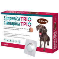 Simparica TRIO (Симпарика ТРИО) - Противопаразитарные жевательные таблетки от блох, гельминтов и клещей для собак (1 таблетка) (40-60 кг) в E-ZOO