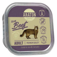 Araton (Аратон) Adult cat with Beef - Влажный корм с говядиной для взрослых стерилизованных котов (85 г) в E-ZOO