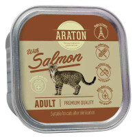 Araton (Аратон) Adult cat with Salmon - Вологий корм з лососем для дорослих стерилізованих котів (85 г) в E-ZOO
