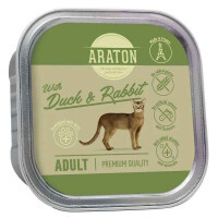 Araton (Аратон) Adult cat with Duck and Rabbit - Влажный корм с уткой и кроликом для взрослых котов (85 г) в E-ZOO