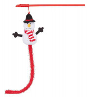 Trixie (Трикси) Игрушка-удочка Рождественский Снеговик для котов (1 шт.) в E-ZOO
