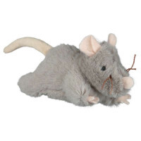 Trixie (Трикси) Игрушка Мышка плюшевая с пищалкой для котов (15 см) в E-ZOO