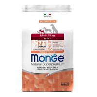 Monge (Монж) Monoprotein Mini Adult Salmon with Rice - Сухой монопротеиновый корм с лососем и рисом для взрослых собак маленьких пород (2,5 кг)