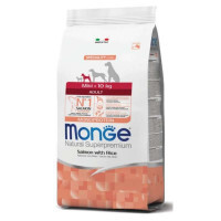 Monge (Монж) Monoprotein Mini Adult Salmon with Rice - Сухой монопротеиновый корм с лососем и рисом для взрослых собак маленьких пород (15 кг) в E-ZOO