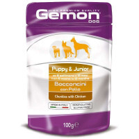Gemon (Джемон) Dog Puppy&Junior Chunkies with Chicken - Влажный корм с курицей для щенков всех пород возрастом от 2 до 10 месяцев (кусочки в желе) (100 г)