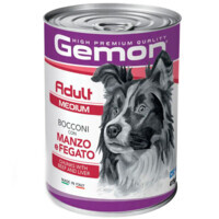Gemon (Джемон) Dog Medium Adult Chunks with Beef&Liver - Влажный корм с говядиной и печенью для взрослых собак средних пород (кусочки в желе) (415 г) в E-ZOO