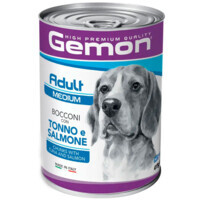 Gemon (Джемон) Dog Medium Adult Chunks with Tuna&Salmon - Вологий корм з тунцем і лососем для дорослих собак середніх порід (шматочки в желе) (415 г) в E-ZOO