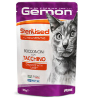 Gemon (Джемон) Cat Senior Chunkies with Turkey - Вологий корм з індичкою для літніх котів (шматочки в желе) (100 г) в E-ZOO