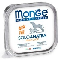 Monge (Монж) Monoprotein Dog Solo Only Duck – Монопротеиновый паштет с уткой для собак (150 г) в E-ZOO