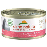 Almo Nature (Альмо Натюр) HFC Jelly Adult Cat Salmon - Консервований корм з лососем для дорослих котів (шматочки в желе) (70 г) в E-ZOO