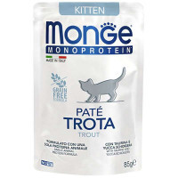 Monge (Монж) Pate Trout Kitten – Влажный монопротеиновый корм из форели для котят (паштет) (85 г) в E-ZOO
