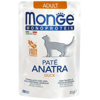 Monge (Монж) Pate Duck Adult Cat – Вологий монопротеїновий корм із качки для дорослих котів (паштет) (85 г) в E-ZOO