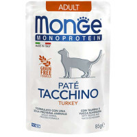 Monge (Монж) Pate Turkey Adult Cat – Влажный монопротеиновый корм из индейки для взрослых котов (паштет) (85 г)