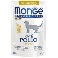 Monge (Монж) Pate Chicken Adult Sterilized Cat – Влажный монопротеиновый корм с курицей для взрослых стерилизованных котов (паштет) (85 г)
