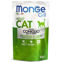 Monge (Монж) Grill Adult Cat Rabbit – Консервований корм із кроликом для дорослих котів (шматочки в желе) (85 г) в E-ZOO
