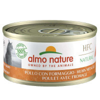 Almo Nature (Альмо Натюр) HFC Natural Adult Cat Chicken&Cheese - Консервированный корм с курицей и сыром для взрослых кошек (кусочки в желе) (70 г) в E-ZOO
