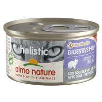 Almo Nature (Альмо Натюр) Holistic Digestive Help Cat Sole - Консервированный корм с камбалой для взрослых кошек с чувствительным пищеварением (мусс) (85 г)