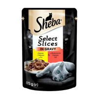 Sheba (Шеба) Black&Gold Select Slices - Вологий корм з яловичиною та куркою для котів (шматочки в соусі) (85 г) в E-ZOO