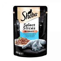 Sheba (Шеба) Black&Gold Select Slices - Вологий корм з океанічною рибою для котів (шматочки в соусі) (85 г) в E-ZOO
