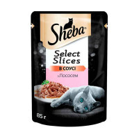 Sheba (Шеба) Black&Gold Select Slices - Влажный корм с лососем для котов (кусочки в соусе) (85 г)