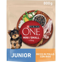 Purina ONE (Пурина Ван) Mini Junior – Сухой корм с курицей и рисом для щенков малых пород (800 г) в E-ZOO